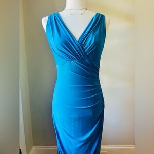 Turquoise Body Con Dress